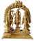 GURU JEE Brass Idol Ram Darbar Statue Lord Rama Laxman Sita Religiöses Geschenk indische Kunst