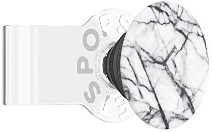 PopSockets: PopGrip Slide Non-Adhesive Phone Grip & Stand with a Swappable Top for iPhone XS Max Silicone Case - Clear as Day
