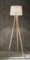 K LIVING Tripod Wooden Floor Lamp with Beautiful Natural Wood and Natural L