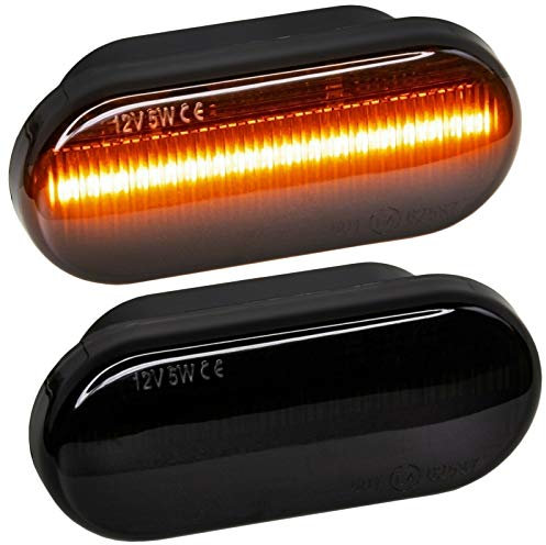 MCPerformance LED-Seitenblinker, geeignet für VW Golf 3, Golf 4, Bora, Lupo, Vento, Fox, Signallicht, Canbus, SMD, Deckenleuchte, rauchfarben