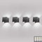 Klighten 4 Stücke LED Wandleuchte Aussen/Innen Wandlampe Kaltes Weiß 6000K, Modern Up Down Design 9W Außenwandleuchten Mit Einer Ersetzbaren G9 Birne, IP54, Anthrazit Ral 7016