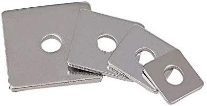 XIZONLIN M10*40 * 2 Quadratische Unterlegscheibe - Quadratische Unterlegscheibe mit Rundem Loch - Edelstahl 304