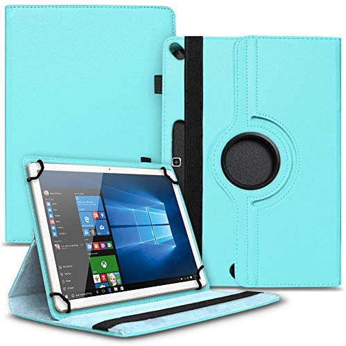 NAUCI Tablet Schutz Hülle kompatibel für Jay-tech G10.11 LTE / G10.10 Schutzhülle Tasche Kunstleder mit Standfunktion 360 Drehbar, Farben:Türkis