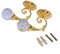 Abrazaderas de Cortina de Pared, 2 uds Borla Sujetar en Pared Alzapaños, Ganchos de Cortina de Metal de Bola de Cristal, Percha para Abrigos Sombreros para Accesorios Dormitorio Decorativos(Oro)