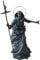 Halloween Black Skeleton Guardian Skulptur Halloween Skeleton Guardian Skulptur, Schneider Skeleton Guardian Grim Reaper Statue Für Geisterhaus