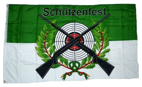 Fahne/Flagge Schützenfest Wappen Schrift 90 x 150 cm