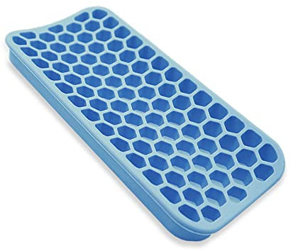 Small Silicone Pad for Curling Iron, Thicker Heat Resistant Silicone Mat for Hair Tools, Portable Hair Styling Tool Rest Holder for Straightener, Hair Dryer, Flat Iron (Blue)