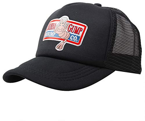 Danlai Unisex Truck Baseball Mesh Cap Einstellbare Snapback Bubba Gump Baseballkappe Shrimp Gestickte Hüte Schwarz