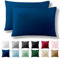 Alreya 2er-Set Renforcé Kissenbezug 50 x 75 cm - 100% Baumwolle mit YKK Reißverschluss, Superweicher Kopfkissenbezug 50x75, Kissenhülle, Blau, nur Kissenbezug