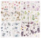 COLOFALLA 12 Blatt Rub On Sticker Blumen Transferaufkleber Scrapbook Sticker Aufkleber Vintage Pflanzen Zubehör für DIY Basteln Scrapbooking Album Tagebuch Journal Laptop Handy