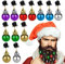Weihnachtsglocke für Bart | Schöne Weihnachtsbartverzierungen,Bunte Bartverzierungen für Weihnachten, hässliche Pulloverpartys, Feiertagsveranstaltungen