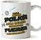 MUGFFINS Tazas para POLICÍA hombre - En Español - Mejor de la Galaxia Cuando Fuerza me Acompaña - 11 oz / 330 ml - Regalo original y divertido