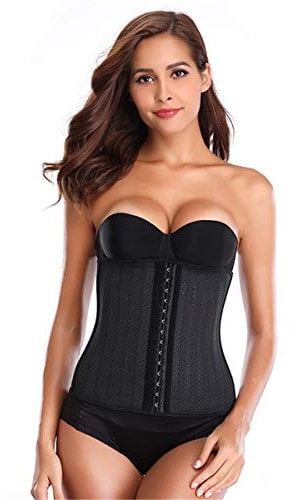 NOOFIE Addome Dopo Il Parto Lattice Shapewear Corsetto bruciante Cintura Addominale Sportiva Vestiti Dimagranti (Color : Black Size : XX-Large) (Black 3X) (BlackOne 4X)