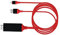 USB/Typ-C-zu-HDML-Netzteilkabel, 5,5-Zoll-USB-C-zu-HDMI-Kabel, HDML-Splitter-Netzkabel für Telefon-Laptop- (Rot)