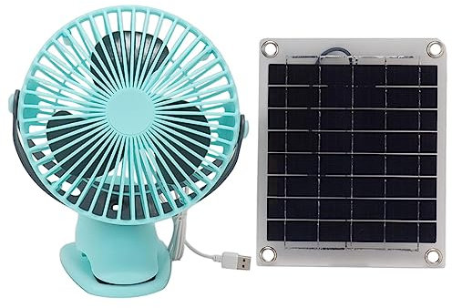 Ventilateur solaire – charge USB avec panneau solaire 10 W 5 V | Ventilateur solaire pour le refroidissement la ventilation, les voyages en intérieur et en extérieur