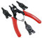 4 in 1 Sicherungsringzange, interne externe Sicherungsringzange mit 4 austauschbaren Backen für Sicherungsring-Installation und Demontage, 12,7 cm, Rot