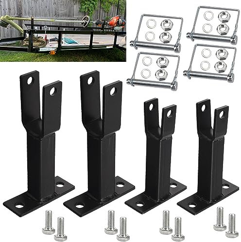AMTHKNO 2-Set of Heavy Duty W/Hardware Racks Holder Carrier for Weeder/Extended Trimmer, Straight Shaft Weed-Eater Securely Transport, Lockable Racks, Trailer Trimmer Rack, Weed Eater Rack
