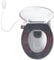 Hudson Comfort Heated Toilet Seat Cover – USB Powered Toilet Seat Warmer – Adjustable Temperature Levels Toilet Seat Cover with Soft Plush Fabric – Hand Wash and Easy Installation (Round)
