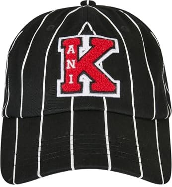 Karl Kani Accessoires KA223-002-1 Retro Patch Pinstripe Cap Black/red/White Black, one Size