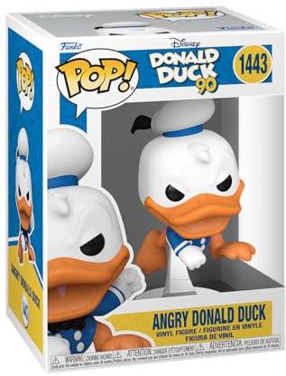 Funko POP! Disney: Donald Duck 90th Anniversary (Angry) | Offizielles Cartoon/Animation Merch - Vinyl Sammelfigur als Regal Deko - Geschenkidee zum Geburtstag für Fans und Sammler