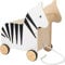 Small Foot Spielzeugkiste mit Rollen „Wildlife“ aus Holz, Kinder-Spielzeugbox mit Zugschnur, ab 12 Monaten, 12425