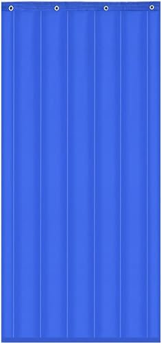 Wärmeisolierter Türvorhang For Den Winter, Dicke Baumwolle, Strapazierfähiges Oxford-Tuch, Schutzdecke For Wohnzimmer, Tür, Isolierter Türvorhang For Bi-Falttüren Im Innenbereich ( Color : Blau , Size