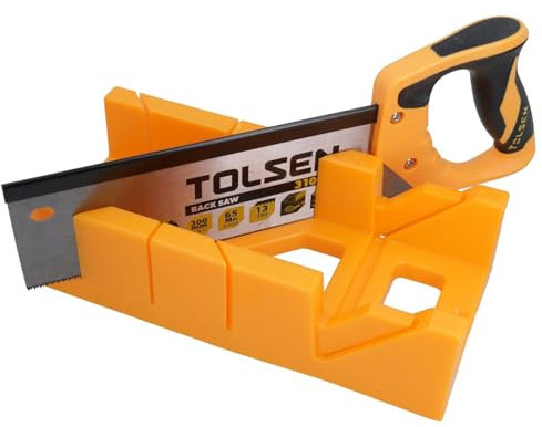 Mitre Box with Back Hand Tenon Saw Set 300mm 12 Inch Fast Cutting Blade 13TPI