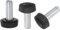 QUARKZMAN 30pcs M6 x 16mm Mâle Filetage Moleté Boutons, Pouce Vis Serrage Poignée Plastique Main Boutons avec Fileté Goujon, Noir