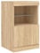 vidaXL Sideboard, Kommode mit viel Stauraum, Highboard Schrank mit LED-Leuchten, Anrichte Beistellschrank Standschrank, Modern, Sonoma-Eiche