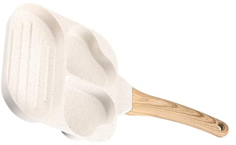 CIYODO Heart Shape Pancake Pan Easy Clean Breakfast Egg Frying Pan Non-Stick Handle Set