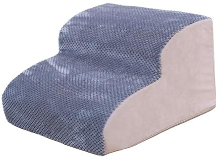 predolo Scaletta per Cani in Flanella E Spugna, Scale per Cani a 2 Gradini Rampa Interna Scale per Cuccioli Antiscivolo Scaletta per Gatti per Divano Letto per Auto, Grigio