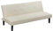 Baroni Home Sofá Cama 3 Plazas Tejido Convertible en Cama Acolchada, Sofá Reclinable con Patas de Plástico para Salón, Habitación de Invitados, Apertura 93 cm, 167x70x77 cm, (Crema)