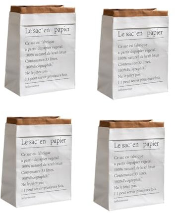 minkissy 4 Stück Kraft Papiertüte Getrockneten Blumen Künstliche Blumenvase Beutel Zum Verpacken Von Keksen Wickeltasche Packsack Weiß Doppelschicht Papierstau Getrocknete Blumen