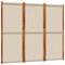 vidaXL Paravent 3-TLG., Raumteiler mit Faltdesign,Trennwand für Wohnzimmer Schlafzimmer Büro, Spanische Wand Sichtschutz, Taupe Massivholz Akazie