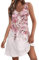 Generic Robe Boheme Robe Fleurie Imprimé Libre Tunique Robe Pas Cher Loisir Swimg Mi-Longue Robe Longueur Genou - Col Rond - Robe D'été - Robe De Plage Rose M