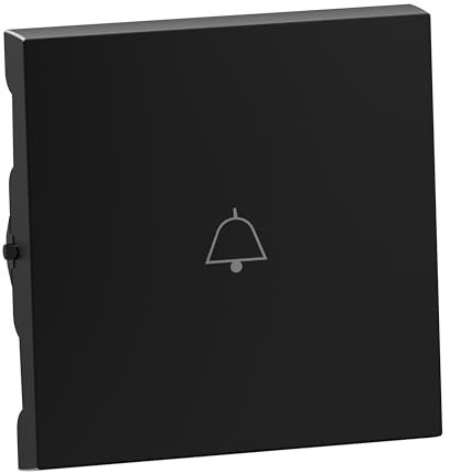LEGRAND, SEANO Wippe mit Klingelsymbol für Wechselschalter, Taster und Kreuzschalter, Schalterabdeckung, Wippenplatte, Farbe: Schwarz lackiert, 765312