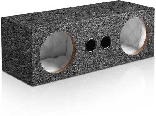 Suacopzar Dual 16,5 cm Auto Audio Subwoofer Gehäuse Box, Dual Sealed Carpet Covered Car Audio Fahrzeug Subwoofer Gehäuse mit 2 Slot Port Vent, Woofer Box zur Verbesserung der Audioqualität