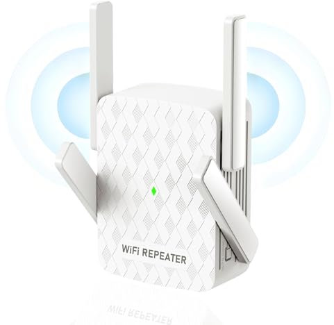 COOYA Extender WiFi Più Veloce nel 2024, Ripetitore Wireless Internet, Casa copre fino a 10.000 metri quadrati, 35 Dispositivi, Booster WiFi 1200Mbps Con Porte RJ45, Dual Band 2.4G/5G, 4 Antenne