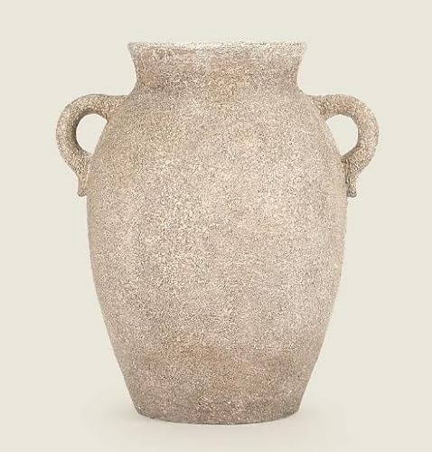 Biznest 24.6Cm Stone Effect Greek Urn Vase Statue Ornament Gift Flower Home Decoration