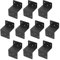 QUARKZMAN 10 Pièces de Supports en Z, Équerre d'Angle Double en Fer pour Étagère de Meuble de Gazebo, 3,2x2,36x2, Noir