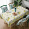 Christmas Table Cloth Lemon Linen Table Cloth Dust-Proof Shrink-Proof Waterproof Table Cover For Kitchen Dinning Picnic Tabletop Decoration Xmas Candle Pattern Oblong Rectangle