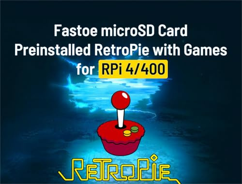 Fastoe Retropie Gaming Console ROMs 128GB microSD Card Preloaded Games for Raspberry Pi 4/400