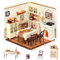 Rolife Super Creator DIY Miniature House Miniatur Haus Bausatz Selber Bauen Deko für Schreibtisch oder Bücherregal Modellbausatz Diorama Modellbau Bastelset für Kinder (Warm Dining Room)