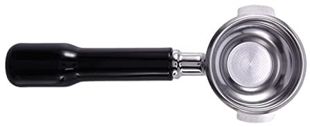 IUBGFTO Porte-Filtre à café en Acier Inoxydable, 58MM, Support de Filtre sans Fond, adapté à Rocket/Expobar, Double Bouche