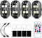 4 Stück Kabellose LED Lichter Autos, 8 Farben Wasserdicht Auto Antikollisionslichter mit Fernbedienung, Strobe Drone Light, Fluglicht für Auto, Motorrad, Drohne, Fahrrad, LKW