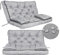 GARDEN KING ROYAL REST Gartenkissen Set für Bank Hollywoodschaukel Gesteppte Kissen mit Paspel Befestigungsbändern wasserfest Größe XL Sitzkissen Palettenkissen Rückenkissen