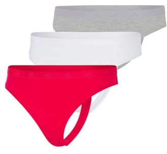 adidas Damen Low Rise Thong (3 Pack) - Sport Active Essentials Cotton - String - Bequeme Unterwäsche