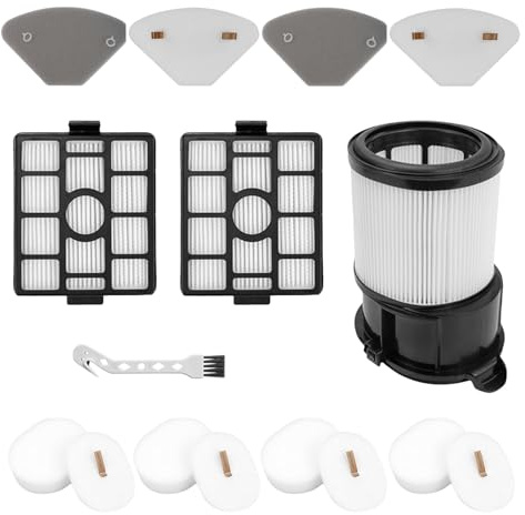 HEPA Filter Accessories for Shark IP3251UKT IP3251UK IP3251 PowerDetect DuoClean Detect Anti-Hair Wrap Plus Cordless Vacuum Cleaner Replacement Parts (12 Pack)