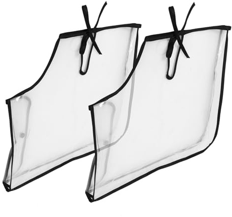 LALADEFIEE Winddichte wasserdichte Motorrad Lenker Stulpen mit Großem Regen Schutz Komfortabler Griff Installieren für Kalte und Nasse Fahrten Transparente Lenkerhandschuhe