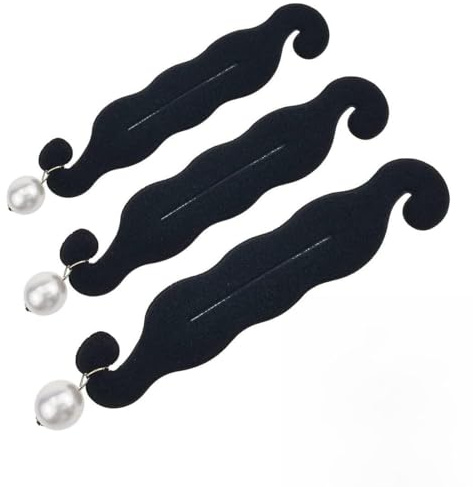 JYNXOR Haarbanduschi,3 Stück Magischer Haarknoten,Haar Accessoire,mit Perlenbrötchen,Hair Bun Maker,Haarknotenmacher,für Haar-Dutts und Brötchen